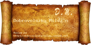 Dobrovolszky Milán névjegykártya