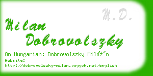 milan dobrovolszky business card